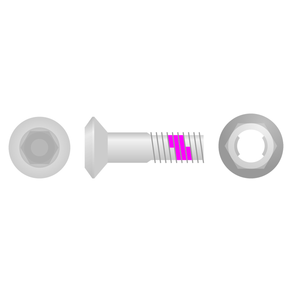 SPROCKET BOLTS + NUTS SET OF 6 M8 X 30 MM ALL MX BIKES + 95> RM125/250 SILVER